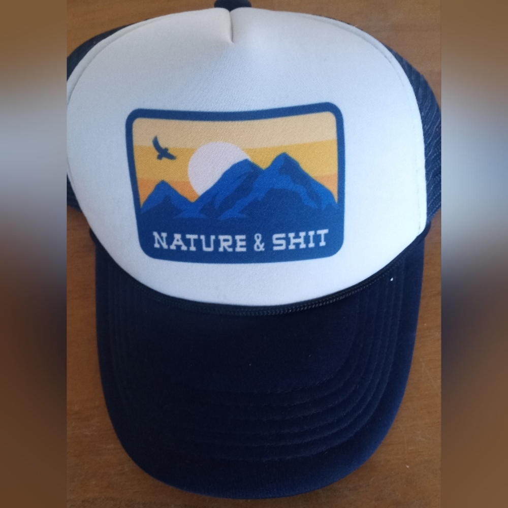 Navy and White Trucker Hat